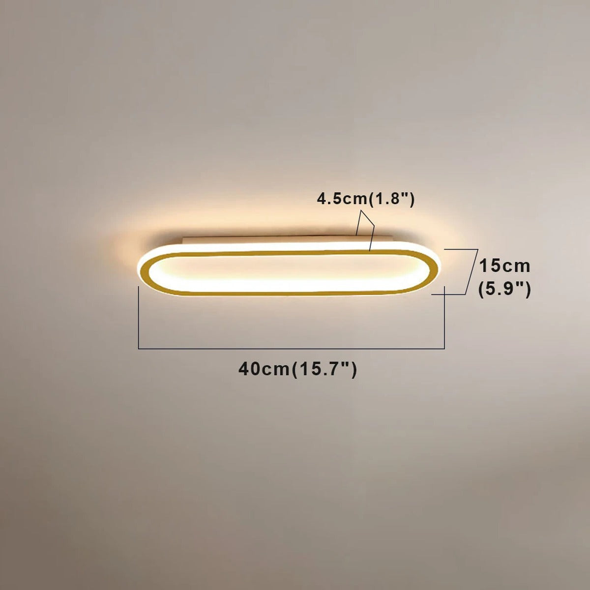 Oval LED Flush Ceiling Light – Velantro – Product Detail 13