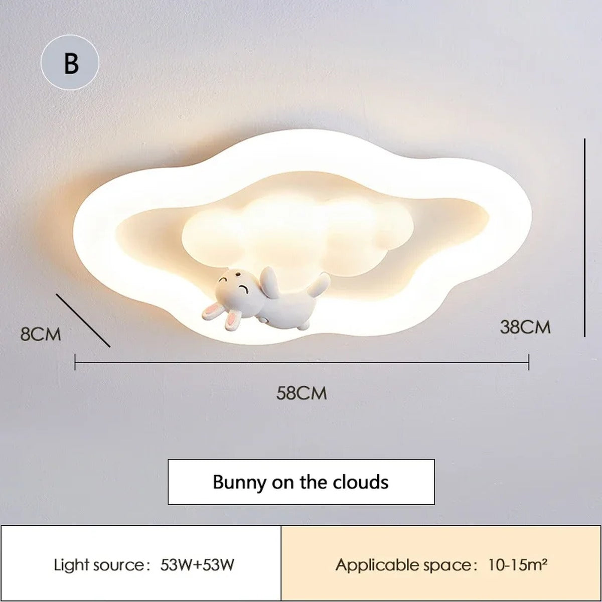 Soft Glow Organic Ceiling Light Breathwell – Product Detail 8