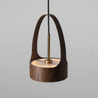 Wood Arch Handle Basket Pendant Light – Alorenth – Hero Shot