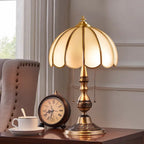 Art Deco Brass Dome Lamp Torvix — table lamp bedside view