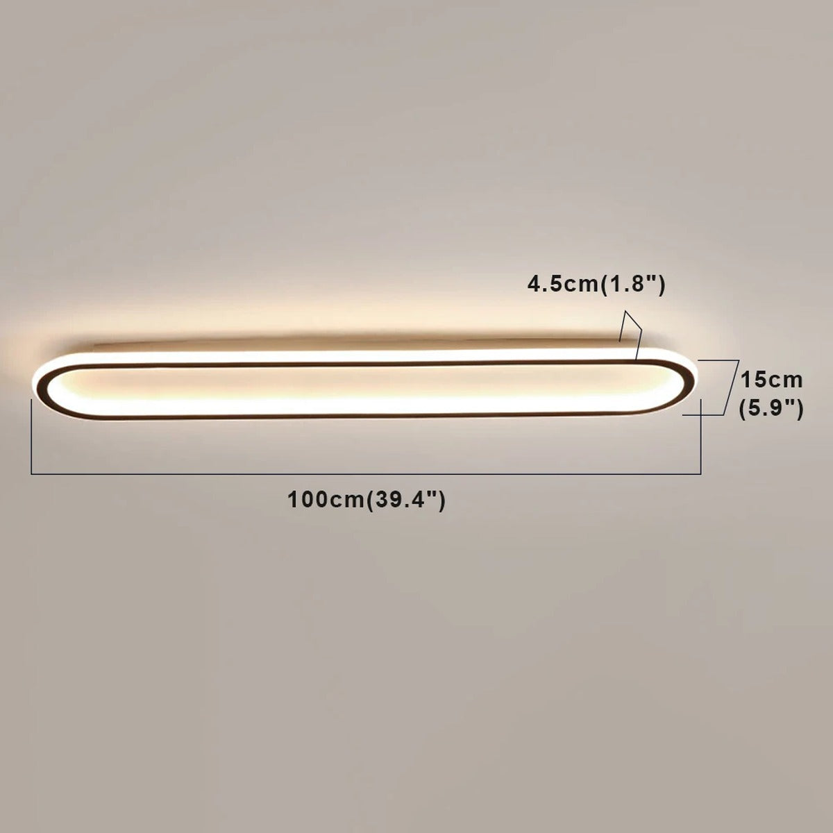 Oval LED Flush Ceiling Light – Velantro – Product Detail 11