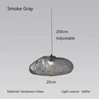 Rippled Glass Organic Pendant Light – Zolux – Product Detail 10