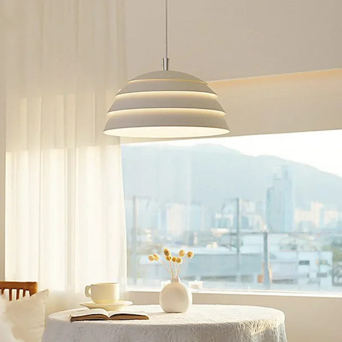 Tiered Dome LED Pendant Light Brevion — full product shot white background
