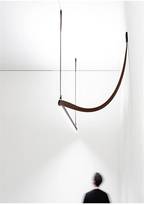 Veloux Leather-Strap Linear Pendant - Lifestyle