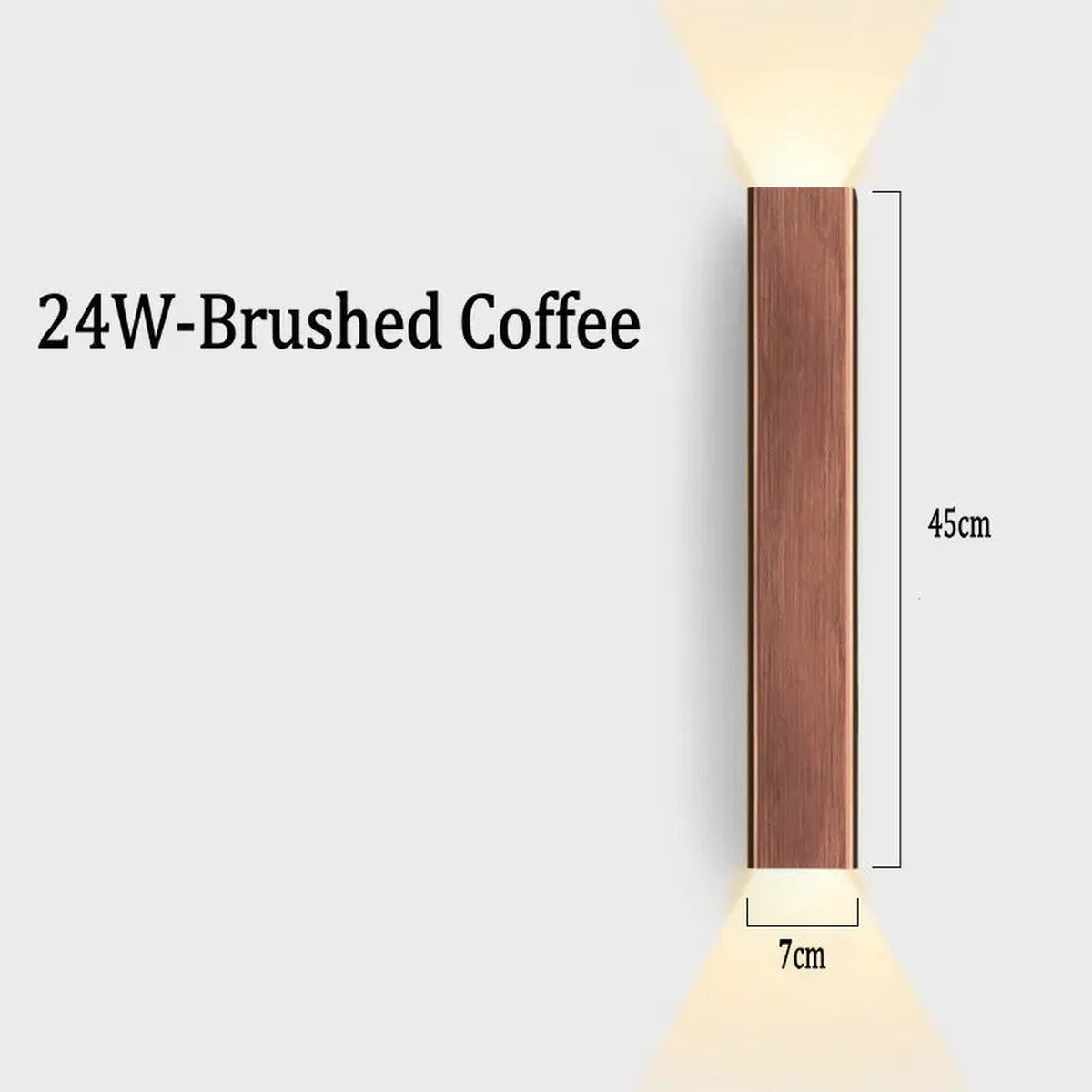 Modern Wall Sconce Farlux — 24W-Brushed Coffee