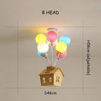 Balloon House LED Nursery Ceiling Light – Orbivox – 8-Head Size Ø46cm
