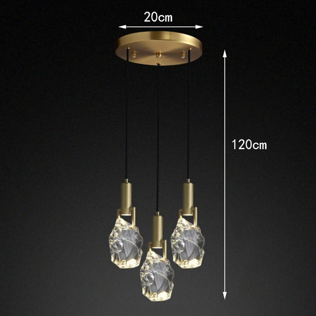 Raw Crystal Rock Pendant Light – Barlux – Product Detail 9