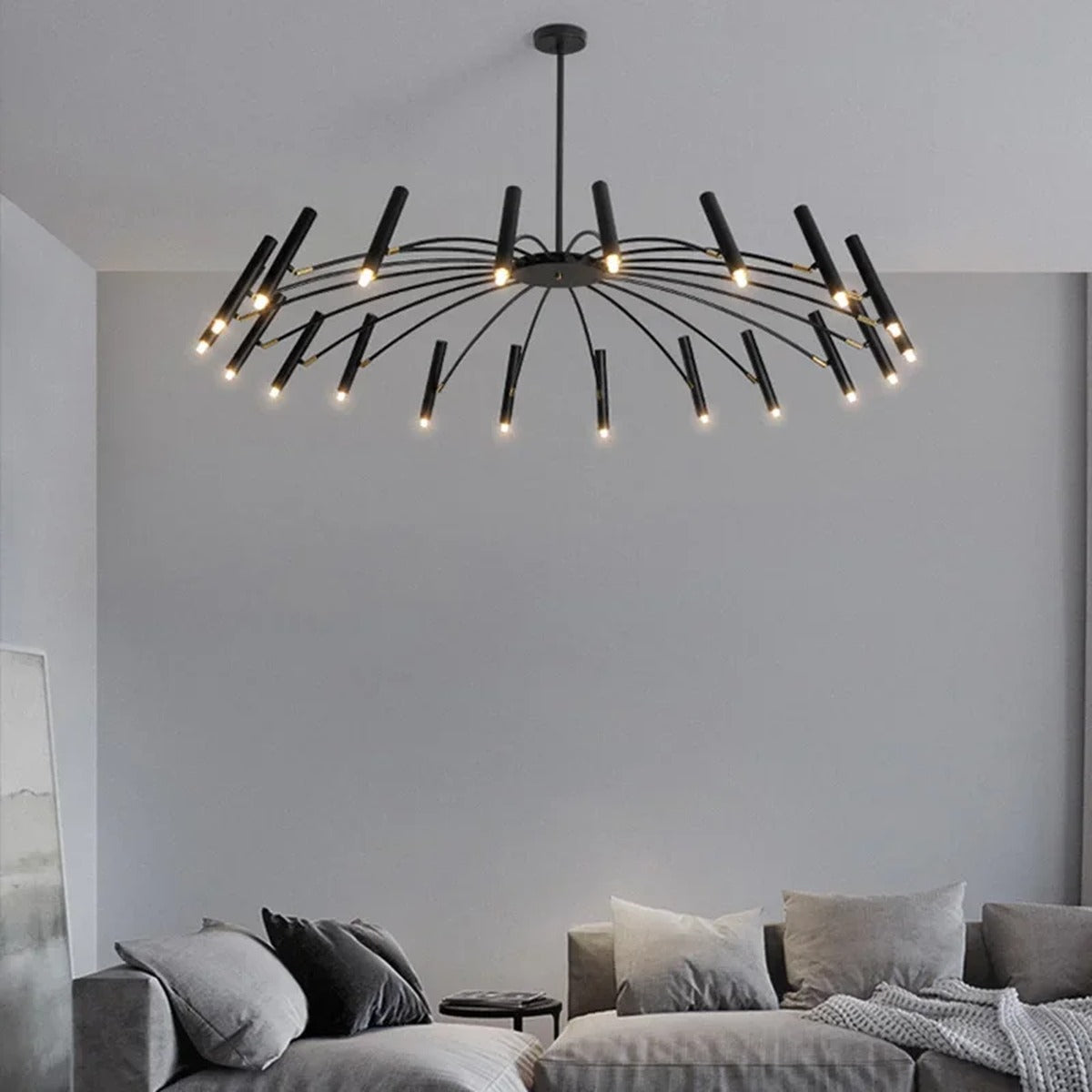 Nordic Gold Geometric Chandelier Larneth – Hero Shot