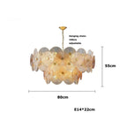 Iralux two-tier drum chandelier, 80cm diameter