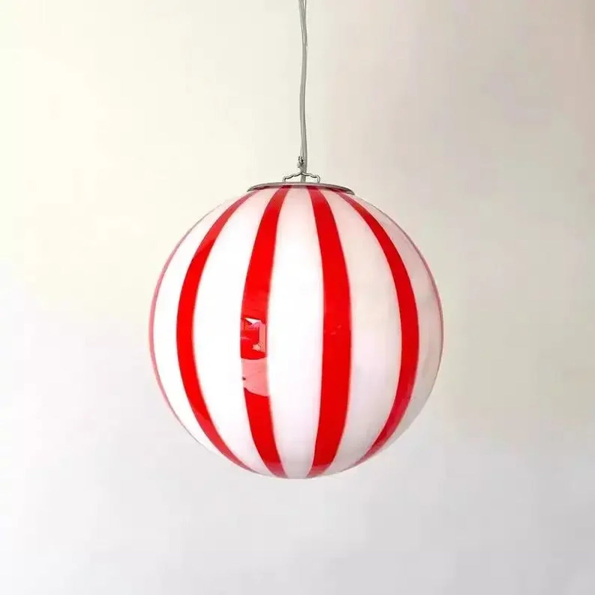 Candy-Stripe Swirl Glass Globe Pendant – Novaro – Product Detail 10