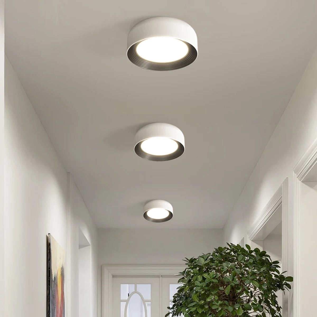 Deep Drum LED Flush Ceiling Light – Gvrinth – Lifestyle View 4