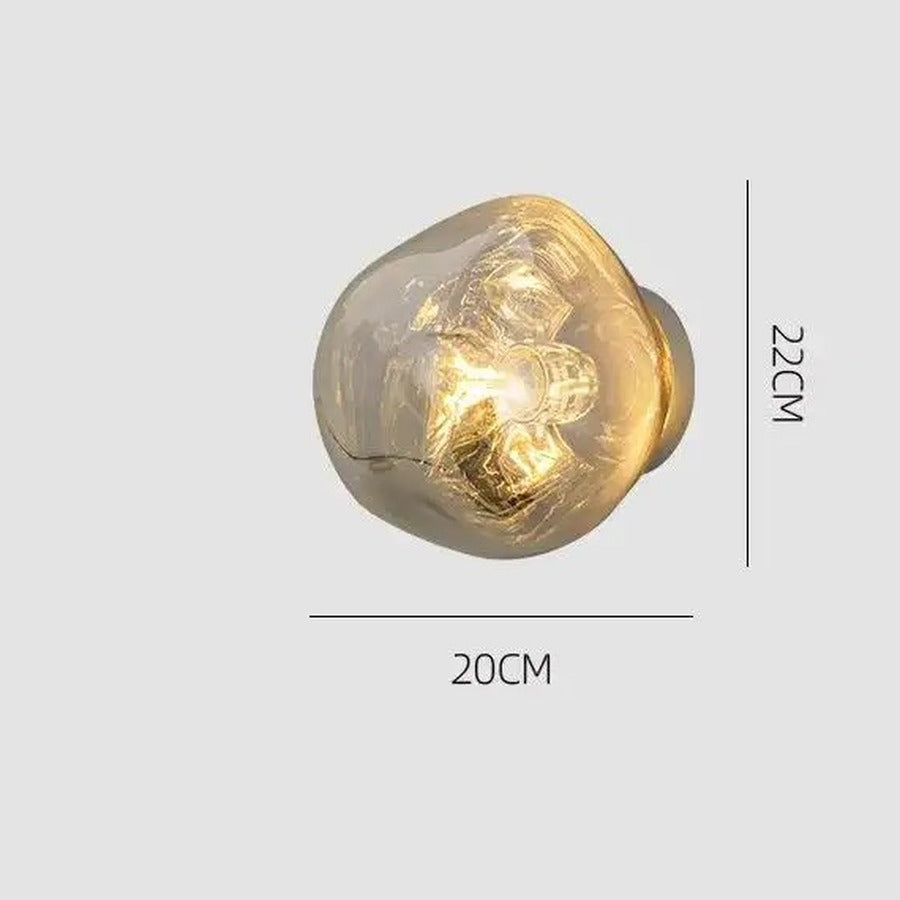 Sculptural Molten-Form Wall Sconce Varodrix – Small, Chrome