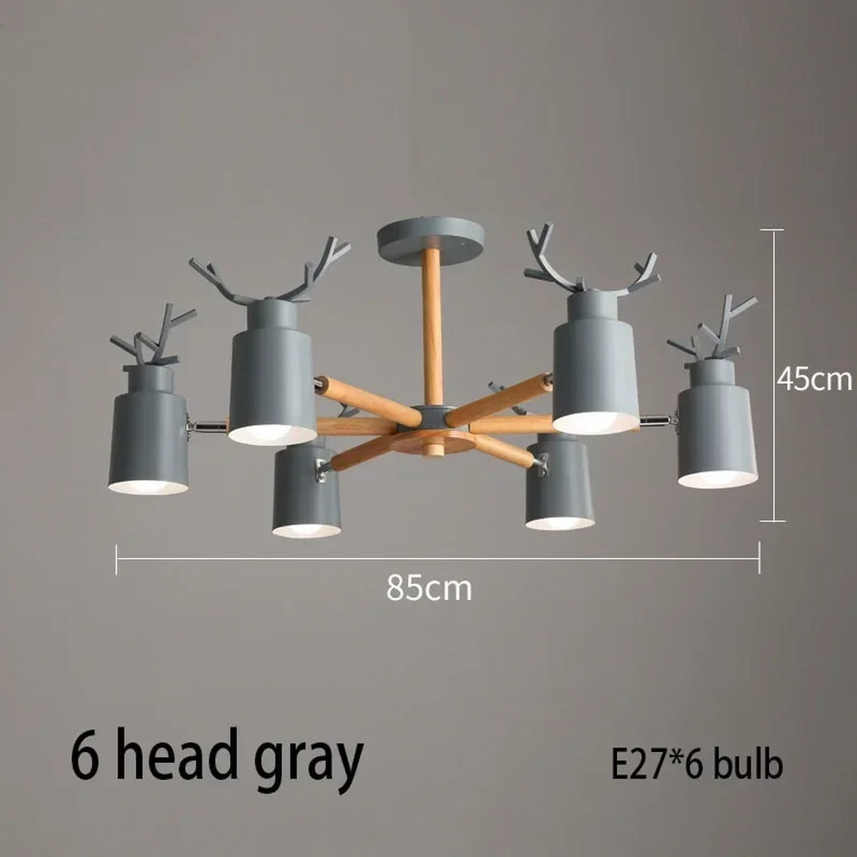 Nordic Antler Wood Arm Cone Chandelier – Birken – Product Detail 12