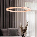 Selion — Ø60cm pendant over a round dining table, side view