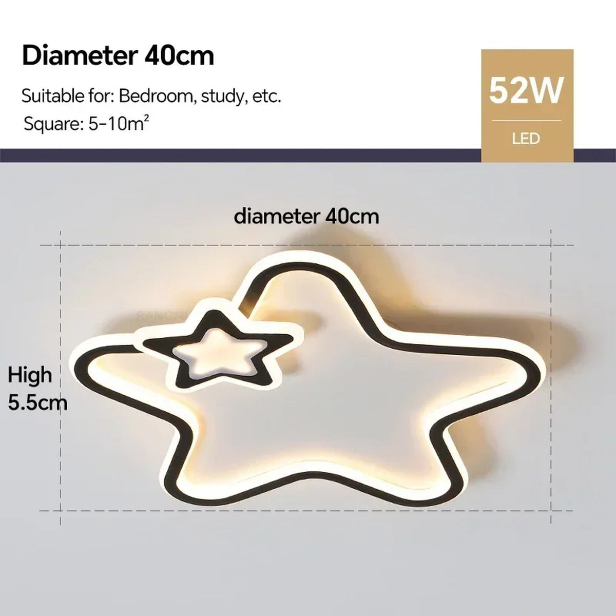 Intentional Living Gold Ceiling Light Velivorn – Product Detail 8