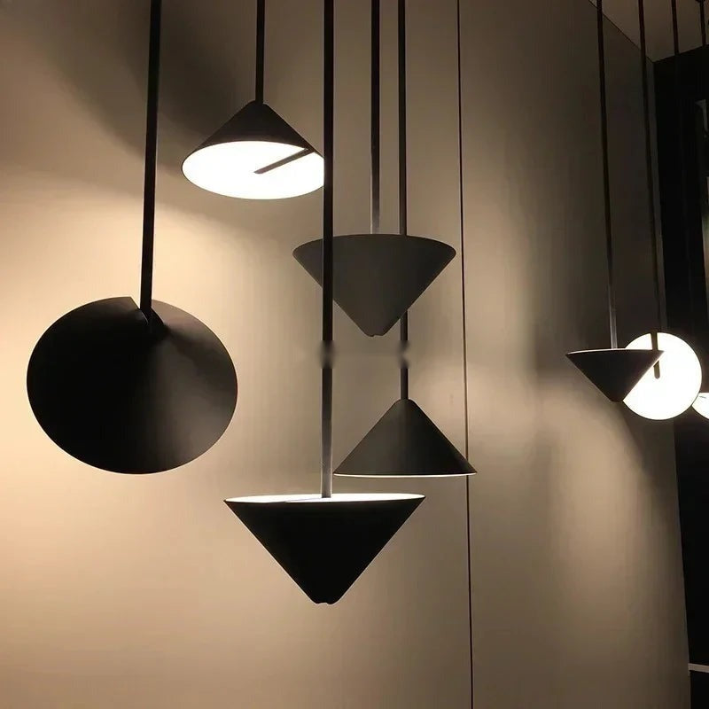 Uyaelinth adjustable-angle cone pendant — multi-angle display