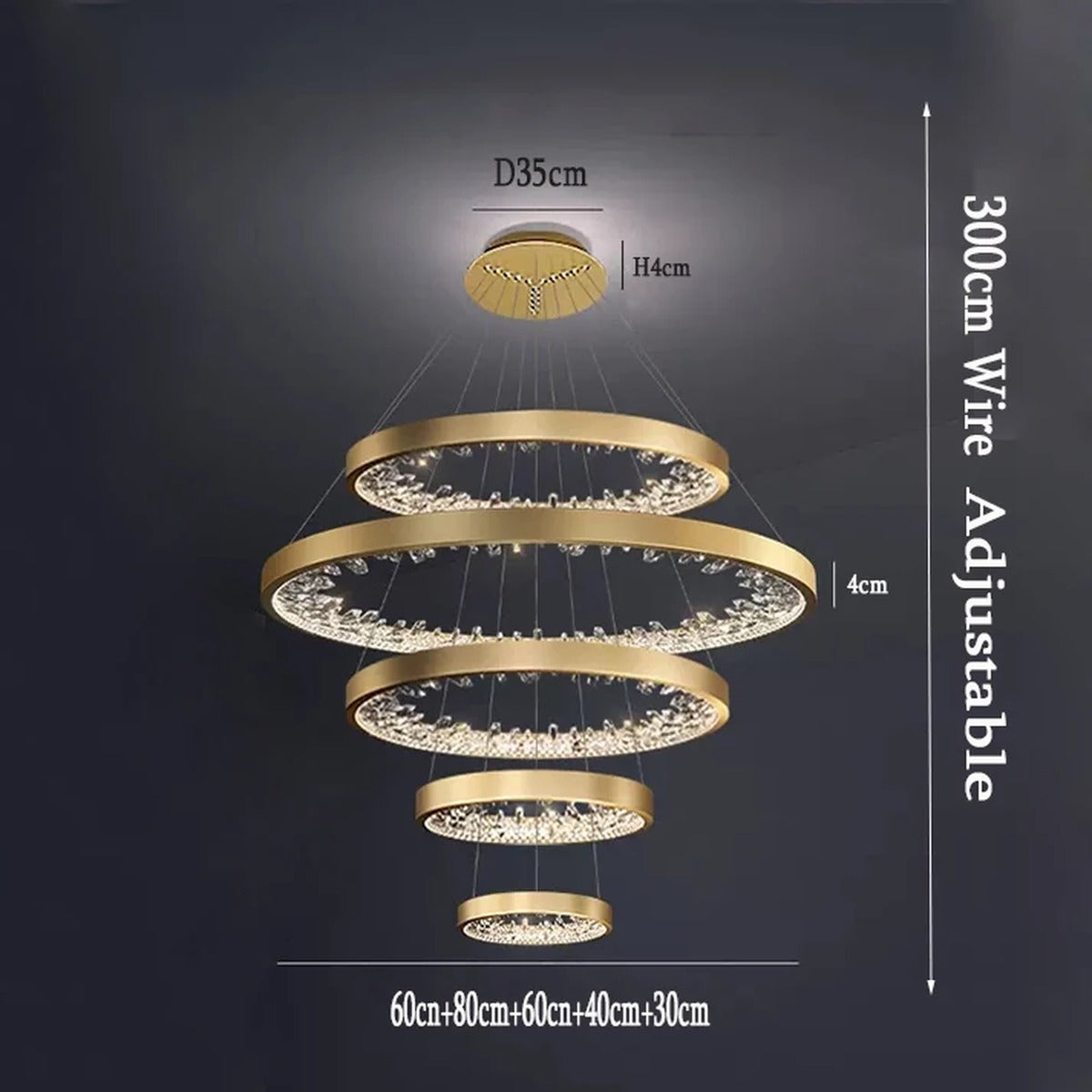 Modern Chandelier Mer0679 — 60×80Cmx60×40Cmx30Cm