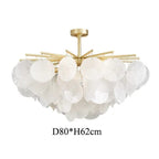 Gold Frame Frosted Glass Disc Chandelier – Harken – Product Detail 9