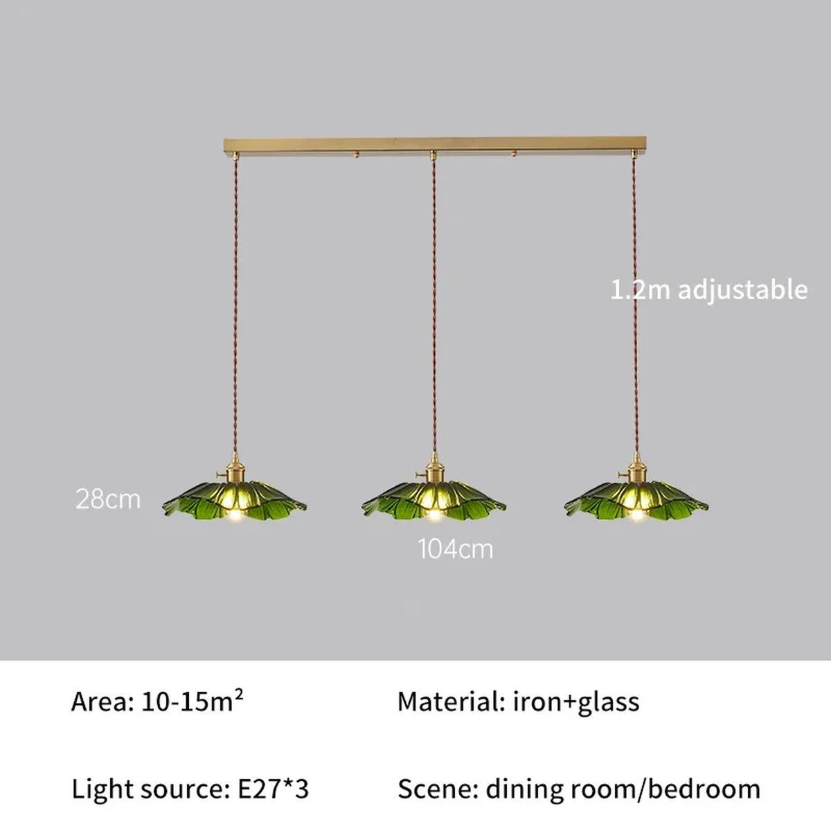 Scalloped Glass Flower Pendant Light Florivex – Product Detail 14