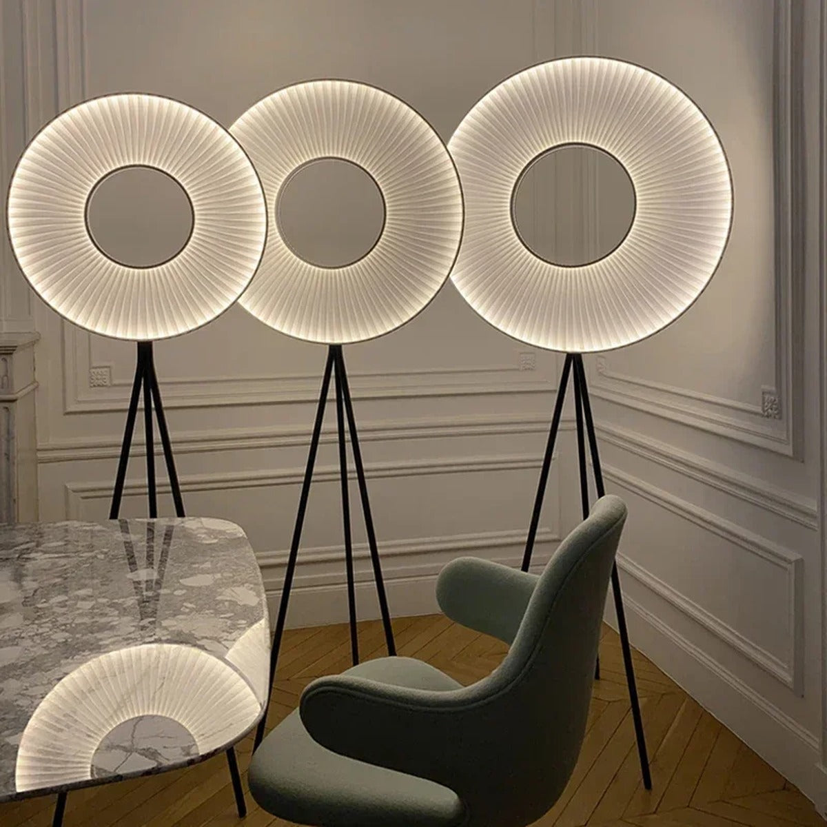 Warm Ambient Floor Lamp Laelston – Lifestyle View 3