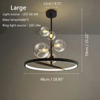 Halo Ring & Glass Globe Cluster Chandelier – Convex – Product Detail 8