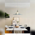 Lattice-Weave Acrylic Cone Pendant Light – Trellara – Lifestyle, Blue