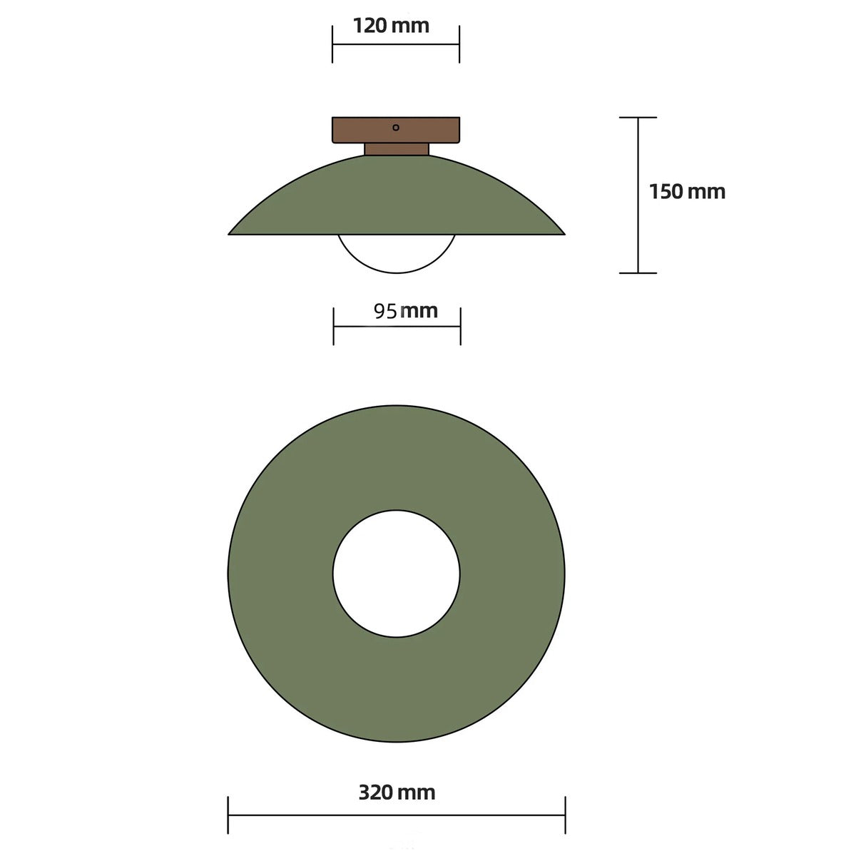 Saucer Globe Flush Ceiling Light – Hvrion – Product Detail 5