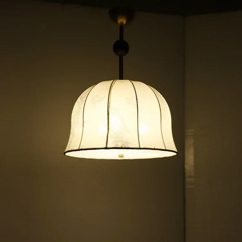 Botanical Print Petal Dome Pendant Light – Mellura – Lifestyle View 4