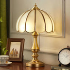 Art Deco Brass Dome Lamp Torvix — table lamp lifestyle view