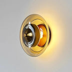 Postmodern Blown Glass Wall Sconce Garleth — Amber Glass detail