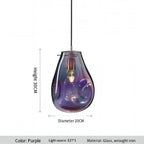 Varvenis Organic Glass Pendant Light – Purple