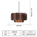 Scalloped Rattan Panel Tiered Pendant Light – Lelrix – Product Detail 11