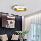 Geometric Double Ring Ceiling Light Orbeon – Lifestyle in Bedroom