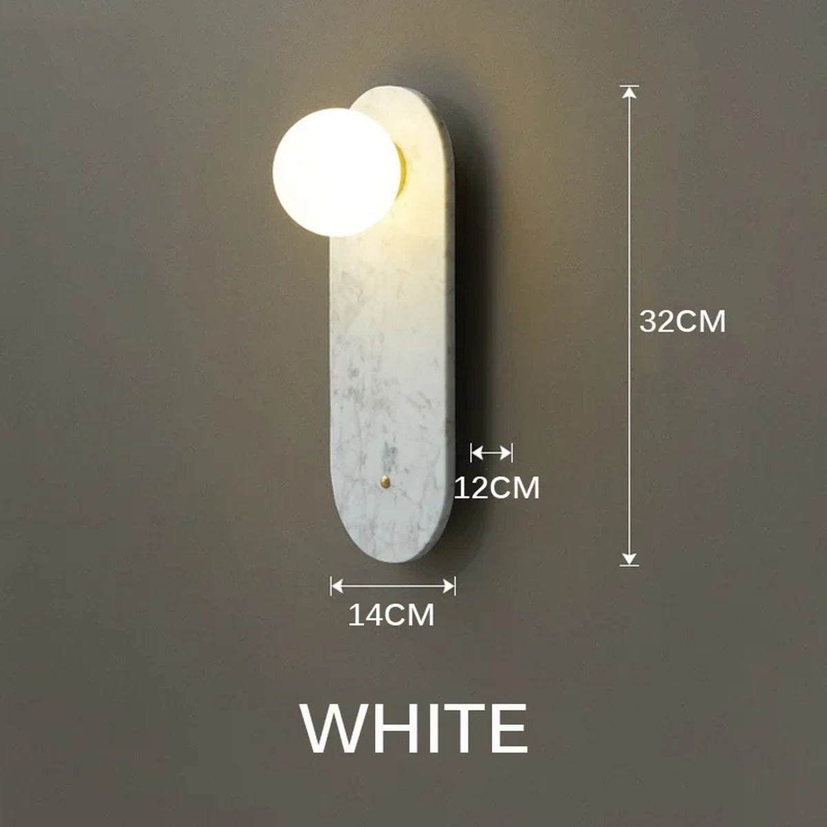 Zarvex travertine oval globe wall sconce natural stone