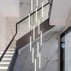 Slim LED Cylinder Tube Pendant Cluster – Graviton – Lifestyle View 2