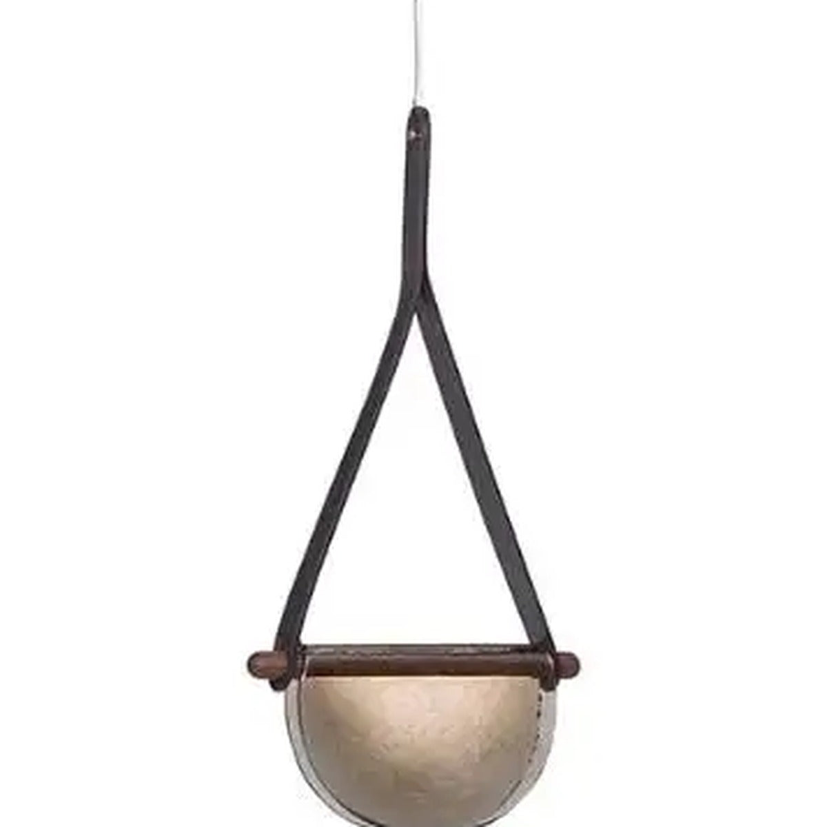 Leather Strap Handblown Glass Bowl Pendant Light – Stilren – Product Detail 10