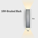 Modern Wall Sconce Harlux — 18W-Brushed Black