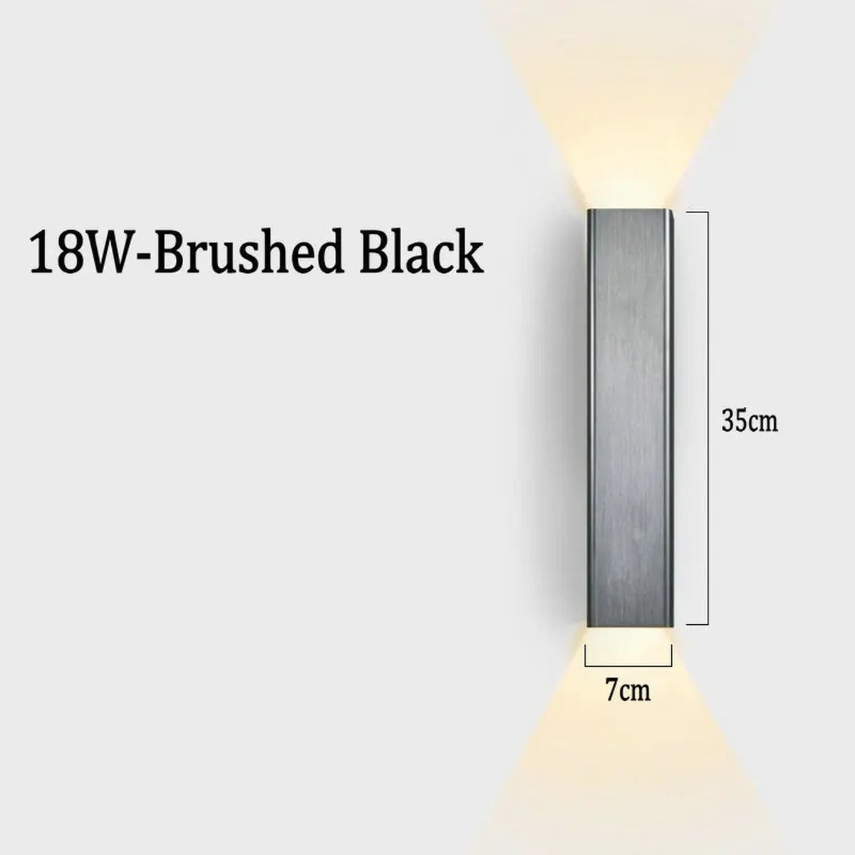 Modern Wall Sconce Harlux — 18W-Brushed Black