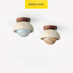 Travertine Flush Mount Ceiling Light Travonis – Saturn and Mercury Finishes
