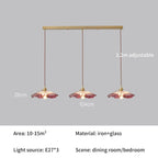 Scalloped Glass Flower Pendant Light Florivex – Product Detail 15