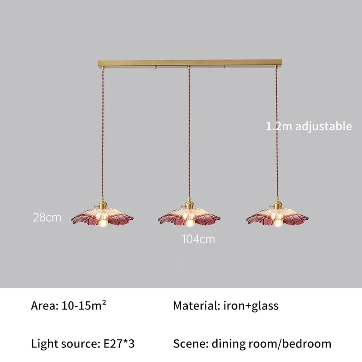 Scalloped Glass Flower Pendant Light Florivex – Product Detail 15