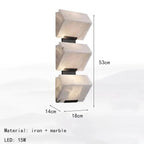 Alabaster Chevron Wall Sconce – Aelvion – Product Detail 6