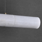 Alabaster Linear Tube Pendant Light Velantis – Close-up Texture