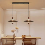 Danish Wide-Brim Walnut Pendant Light – Templix – Lifestyle View 4