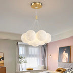 Floating Glass Gold Chandelier Praivelle – Lifestyle View 4
