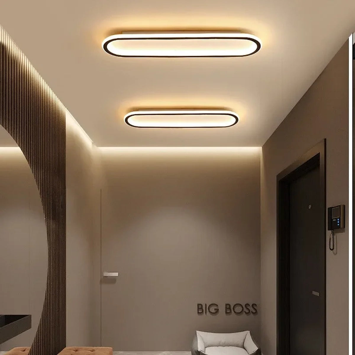 Oval LED Flush Ceiling Light – Velantro – Hero Shot