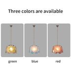 Iridescent Glass Petal Pendant Chandelier – Uevorn – Lifestyle View 2
