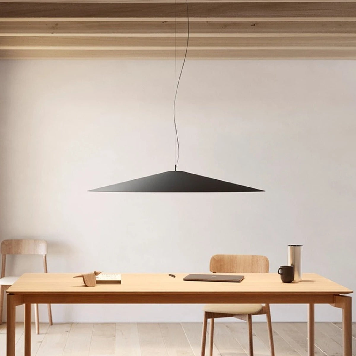 Ultra-Thin Triangle Flat Pendant Light – Bevon – Lifestyle View 3