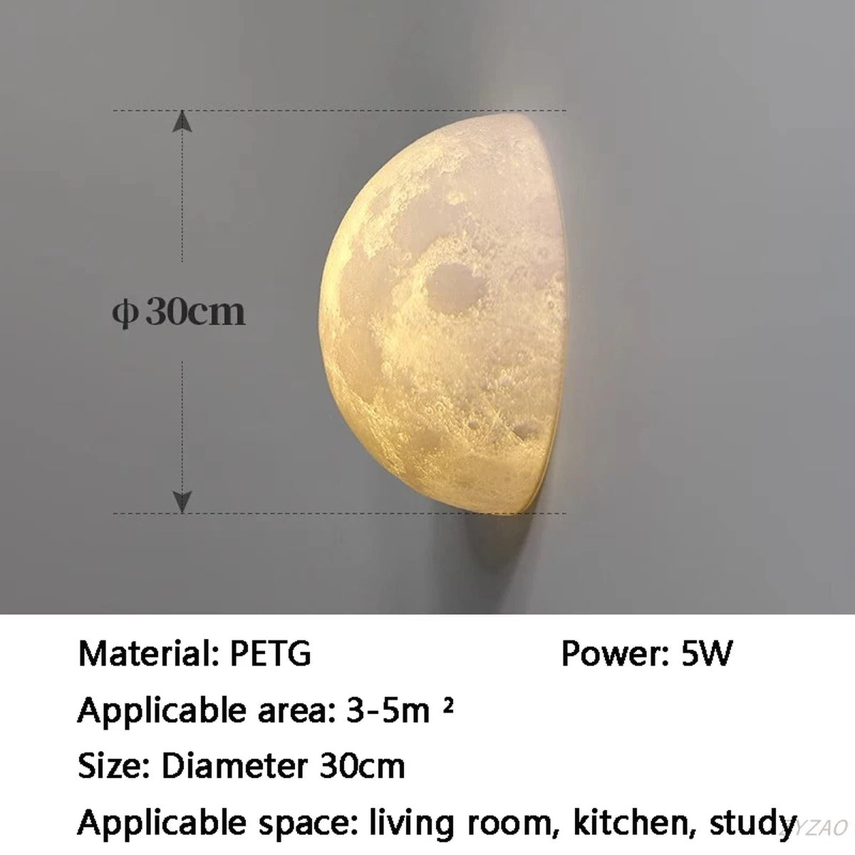 Moon Surface Half & Full Sphere LED Wall Light – Calvion – Product Detail 10
