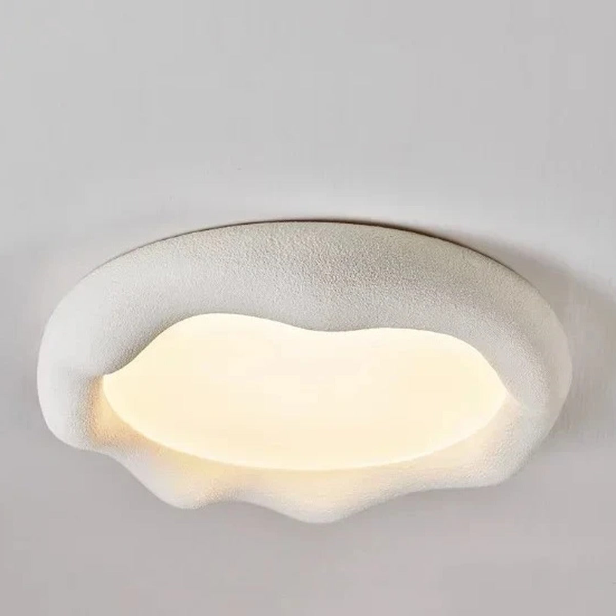 Textured Plaster Flush Ceiling Light – Nimvora – Product Detail 11